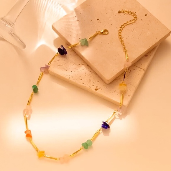 ⚜️𝟯𝟬%𝗢𝗙𝗙 𝗯𝘂𝗻𝗱𝗹𝗲𝘀 𝟯+⚜️ NEW Colorful Stone Necklace - Picture 4 of 9